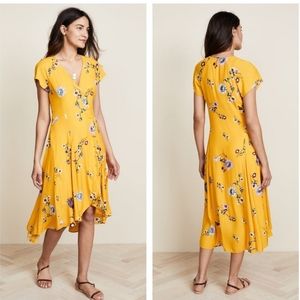 Free People Lost in You Floral Midi Dress Small